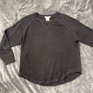Sweet Romeo Size Large Black 3/4 sleeve sweater